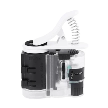 Univerzálne LED Klenotník Skla so Zameraním Vreckový Mikroskop s UV Svetlom