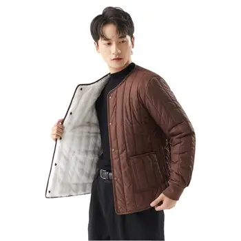 Jeseň Zima kórejský Módne Pevné Pribrala Bavlna-vatovaný Kabát Mužov Bavlna-vatovaný Kabát pánske Zimné bundy M-4XL