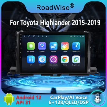 Roadwise 8+256 Android autorádia Pre Toyota Highlander 2015 2016 2017 2018 2019 Multimediálne Carplay 4G DSP GPS, DVD, 2DIN Autoradio