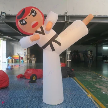 Obrie Reklamný Charakter Nafukovacie Karate Muž Nafukovacie Taekwondo Kope chlapec na predaj