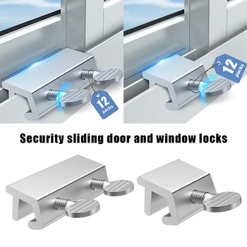 12pieces Posuvné Okná So Jednoduchá Inštalácia Okna Zámky - Č Dierovanie Vyžaduje Bezpečnosť A Anti-theft Opatrenia