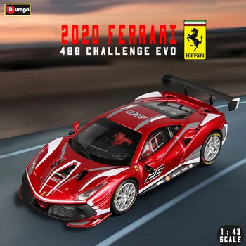 Bburago 1:43 Ferrari 488 VÝZVOU EVO 2020 racing model simulačný model auta zliatiny hračka auto mužskej kolekcie darček