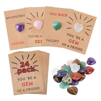 Valentines Karty Pre Deti, Prírodný Krištáľ Kameň DIY Kit Zábavné Akryl Kamene Na Party Láskavosti Suvenírov Tvorivé Crystal Kamene