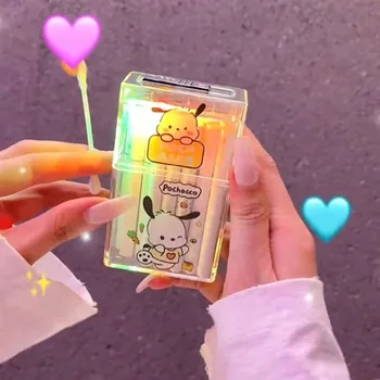 Sanrio Hello Kitty Pochacco Cinnamoroll anime, komiksu cigariet prípade ľahší tvorivé osobné vetru cigaretový zapaľovač
