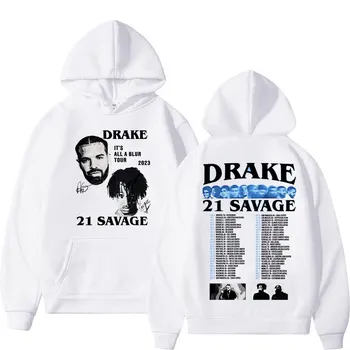 Rapper Drake Grafickým Kapucňou Muži Ženy Harajuku Hip Hop Nadrozmerné Mikina Módny Trend Vintage Dlhý Rukáv Hoodies Streetwear