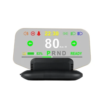 Auto HUD Headup-Displej LED GPS Rýchlosť Hodiny Rozchod čelné Sklo Projektor prekročenia rýchlosti Alarm Únava Jazdy Pripomienka Model 3