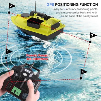 GPS, Rybárske Návnady Loď s 3 Návnadu Nádoby, Automatické Návnadu Loď 400-500M Vzdialeného Rozsah Rybárske príslušenstvo mori rybárskym náčiním