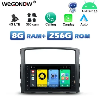 4G SIM Carplay Auto Android 13.0 8G +256G Auto DVD Prehrávač DSP GPS Mapa RDS Rádio, wifi, Bluetooth Pre MITSUBISHI PAJERO 2006-2012