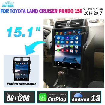 15 Palcový Android Tesla Pre TOYOTA Pôdy Cruiser Prado LC150 2014-2017 Auto Rádio Multimediálny Prehrávač 128G Vedúci Jednotky Rádio GPS Navi
