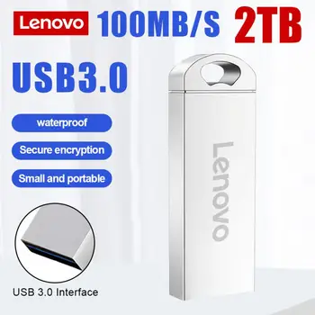 Lenovo Mini USB Flash Disk 2TB High Speed 1 TB Pen Disk 128 gb kapacitou 256 GB 512 gb diskom USB Pamäť Pre Windows 11 10 9 8 s Darček Kľúč reťazca