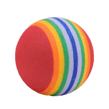 Pes loptu gumy Roztomilý loptu hračka pre psa loptu vokálne molekulová rainbow loptu pet farebné bell ball