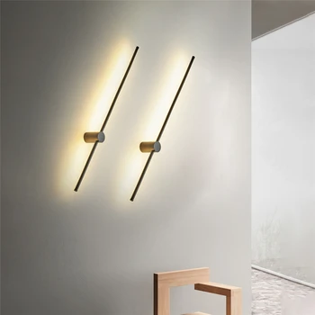 Nordic Minimalistický LED Nástenné Svietidlo Moderného Jednoduchá Obývacia Izba dekorácie pre Domov Dekor Pozadí Nástenné svietidlo Spálňa, Nočné Lampy