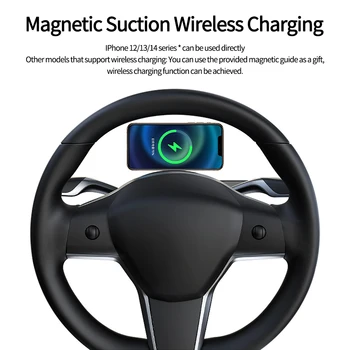 Telefón Držiak vodičov Magnetické Smartphone Rýchlo Nabíjačka Bezdrôtová Nabíjačka pre Tesla Model 3 Y