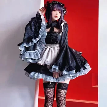 Anime Moje Šaty Miláčik Marin Kitagawa Cosplay Kostým Nastaviť Kuroe Shizuku Slúžka Šaty Halloween Zdobiť Lolita Cosplay Nastaviť