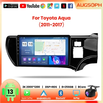 Android 13 autorádia pre Toyota Aqua RHD 2011-2017, 9 palcov 2K Multimediálny Prehrávač s 4G Carplay DSP & 2Din GPS Navigácie.