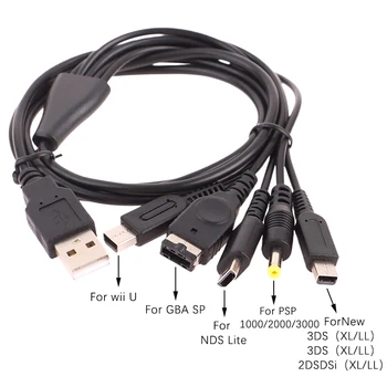 1.2 M Kábel Rýchle Nabíjanie Kábel 5 V 1, USB Hra Nabíjací Kábel Drôt Pre Nové 3DS XL NDS Lite NDSI LL Wi I U GBA PSP