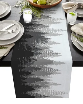 Les Gradient Abstraktné Tmavo Sivá Stôl Runner Dekorácie Domova Jedálenský Stôl Dekorácie Stola Dekor
