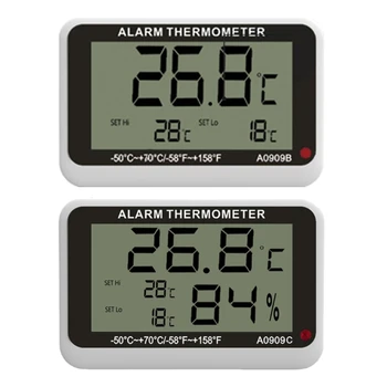 Teplomer Vnútorný Vlhkomer Digitálny LCD Teplota Vlhkosť Meter Alarm Meter Dropship
