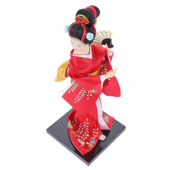 Japonský Geisha Kimono Tradičné Krásne Maiko Figúrka kancelársky Stôl písací Stôl Dekorácie 9 Červená