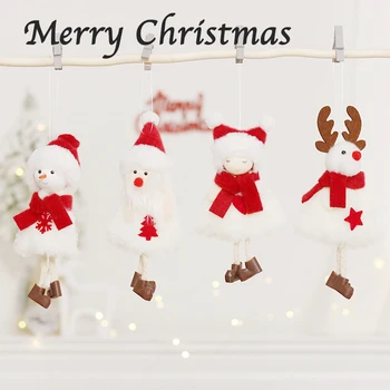 Nový Rok Vianočné Dekorácie pre Domov Vianoce Plyšové Anjel Bábika Dievča Klobúk Vianočný Stromček Domov Dekoroch 2022 Navidad Kerst Deti Darčeky