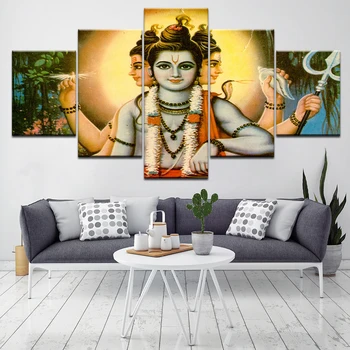 Datta Bavani Indii 5 Kus HD Tapety Umelecké Plátno Tlačiť moderné Plagát Modulárny umenie maľba na Obývacia Izba Domova