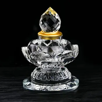 Zen Budhizmus Lotus Sarira Pagoda Bodhi Crystal Tvárou Hranol Sklo Urč Skladovanie Ornament Plavidlá Darček Meditácie, Liečenie Domova
