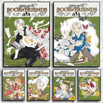 Pop Anime Natsume Knihy Priateľov Plagát Estetika Natsume Yuujinchou Roku Mačka Yokai Plátno Tlačiť Wall Art Kawaii Izba Dekor