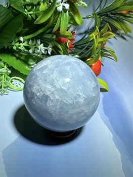 Prírodné Modré Crystal Ball Reiki Liečenie Energetickú Guľu Domáce Dekorácie Office Remesiel Dovolenku Dary