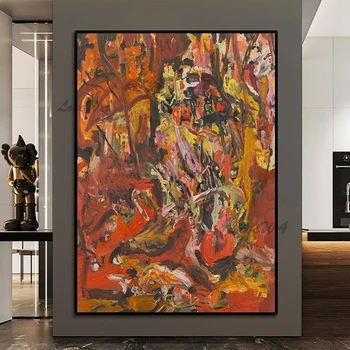 Bez Rámu Spanie Izba Dekor Obrázok Na Stenu Umelecké Plátno Moderné Abstraktné Maľby Color Line Textúra Ručne Maľované Umelecké Diela Akryl