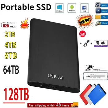 2024External Pevný Disk USB 3.0 Prenosné 128TB SSD Disk Duro Externo Rozhranie Skladovanie 2TB High Speed Type-C pevné Disky Notebook