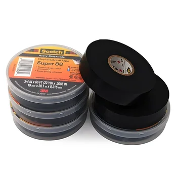 Super 88# black vinyl izolácie elektrických maskovacia páska pre kábel opravy