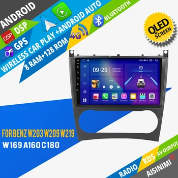 AISINIMI Android Auto Dvd Prehrávač, navigácia Pre Benz W203 W209 W219 W169 A160 autorádia Car Audio Gps Multimediálne Stereo Monitor