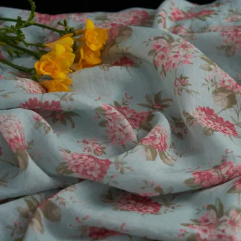 Vysoká kvalita nové prírodné ramie textílie Kvet pobočky šitie Sukne podšívka košeľu vak materiál