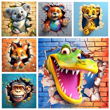 Diamond Maľovanie Catoon Koala,Fox Výšivky Mozaiky Cross Stitch Auta Fantasy Zvierat Wall Art Dievčenské Spálňa Domova PP5431