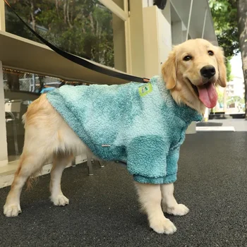V zime Teplé, Hrubé Veľký Pes Oblečenie 3XL-7XL Jahňatá Vlny Bunda pre Stredne Veľké Psy Vetru Srsť Psa Sveter Pet Príslušenstvo