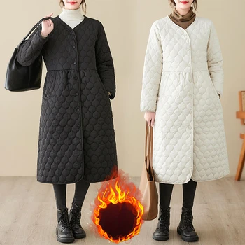 Materskej Zimné Oblečenie s Dlhým Rukávom V-neck Plus Veľkosť Tehotná Žena Bavlnená Bunda X-Dlhé Dizajn a Módne Tehotenstva Čierne Kabáty