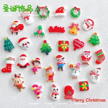 10pcs Zmiešané Vianočné Živicové Nechty Umenie Dekorácie Kamienkami Vianočné Šperky Nechtov Príslušenstvo 3D Veľkoobchod Nechtov Časti Dodávky