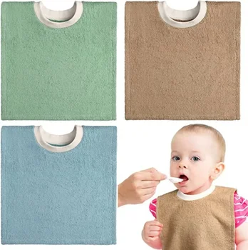 Detské bavlnené froté tkaniny bib 360 bib dvojité vodotesný, anti-zablokovať sliny uterák terylene bavlna froté tkaniny