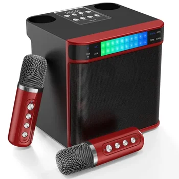 Vysoký Výkon 100W Farebné LED Bezdrôtový Prenosný Mikrofón Bluetooth Reproduktorov Rodinné Party, Karaoke Subwoofer Boombox Ys-223