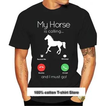 Camiseta de moda para 100%, Camiseta de algodón con frase Môj Kôň Volá, musím Ísť, caballo divertido, Te, nueva