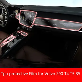 Tpu Transparentné Fólie pre Volvo S90 T4 T5 B5 Interiéru Vozidla Nálepky Centrum regulačné zariadenia Navigačný Panel Dverí Windows Panel