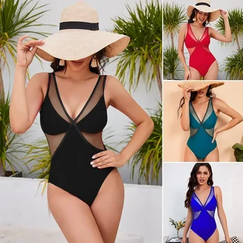 Nový 2023 dámske jednodielne Plavky Backless Výrez Plavky, plážové oblečenie