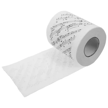 1 Role Dekoratívne Toaletný Papier Rolka Hudobné Poznámky Vzory Toaletný Papier Kúpeľňa Tkaniva Roll