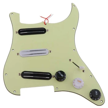 SSS 11 Otvor Strat Elektrická Gitara Naložené Pickguard Prewired Poškriabaniu Dosku s 3 Dual Železničnej Humbucker Snímač