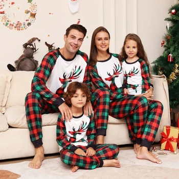 Rodina vianoce pjs zhodné sady Rodiny Jammies Sleepwear Pohodlné a mäkké Celú Rodinu Ideálne na Vianoce