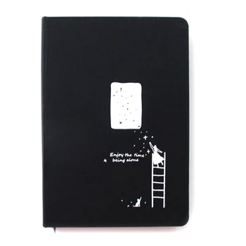 Black Karty Notebook Denník DIY Prázdne Čierneho Papiera Sketch Book 96
