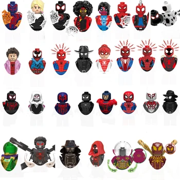 Spider-Man Anime Hrdinovia Marvel Minifigures Tehly Bábiky Mini Akčná Hračka Údaje Stavebné Bloky Zostaviť Hračky Pre Deti, Darčeky