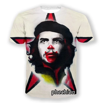 phechion Nové Módne Muži/Ženy Che Guevara 3D Vytlačené Krátky Rukáv T-Shirt Bežné Tričko Šport Hip Hop Letné Topy L13