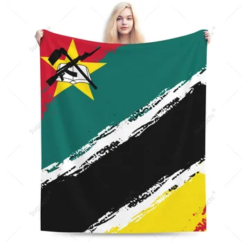 Deka Mozambik Vlajky Farba Flanelové Multifunkčné Camping Gauč Kryt Udržať V Teple