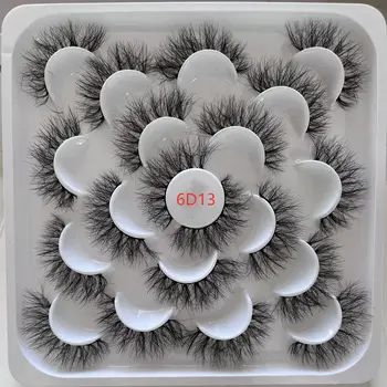 NOVÝ 10 párov lotus 3D hodvábny proteín imitácia noriek vlasy falošné mihalnice chemických vlákien výbuchu vyprážané vlasy načechraný mihalnice